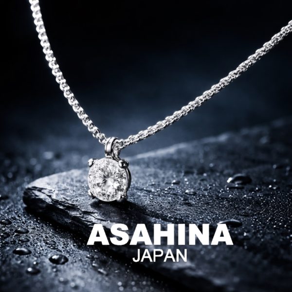 ASAHINA　８ｍｍ　モアサナイト　ネックレス　SV925シルバー 【AN004】